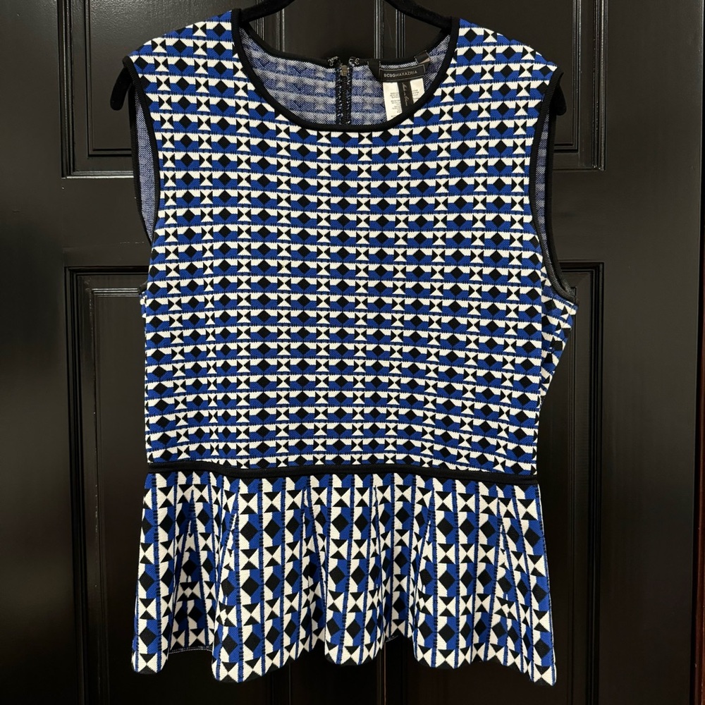 BCBG Maxazria Peplum Top size L